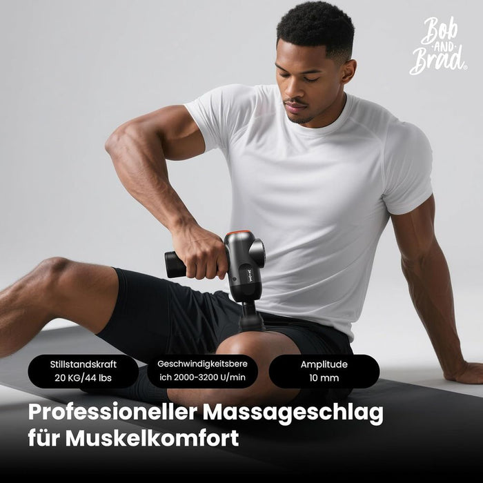 BOB AND BRAD C2 Massagepistole mit fünf Aufsätzen