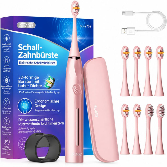 SEAGO Schallzahnbürste SG-2752, rosa