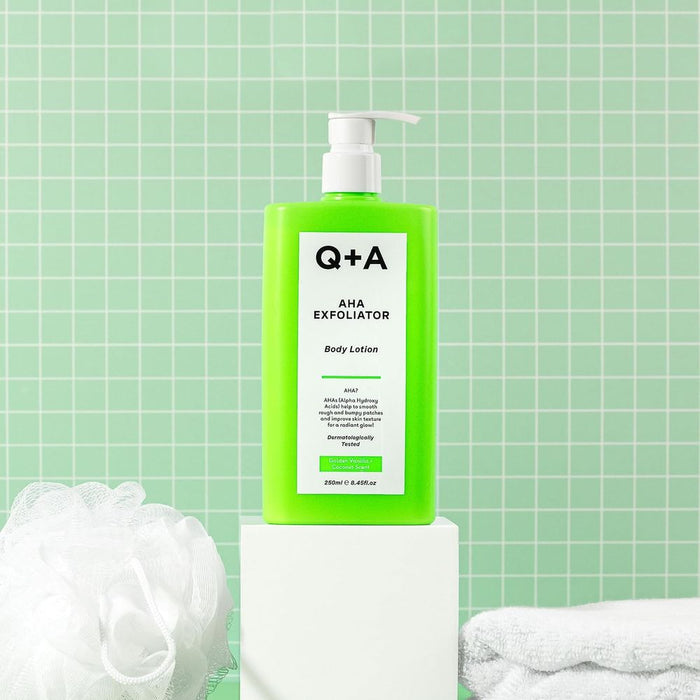 Q+A AHA Peeling-Körperlotion
