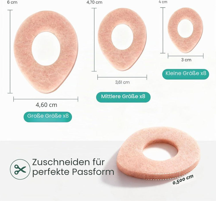 Welnove ovale Filz-Druckschutzpolster