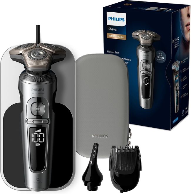 Philips Rasierer Prestige Nass- und Trockenrasierer für Herren mit SkinIQ-Technologie, Qi-Lade
