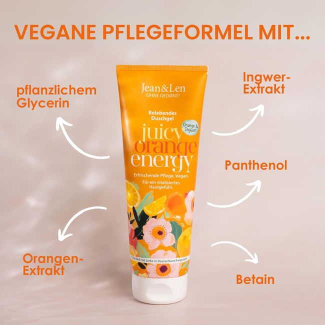 Jean & Len Duschgel Orange & Ingwer