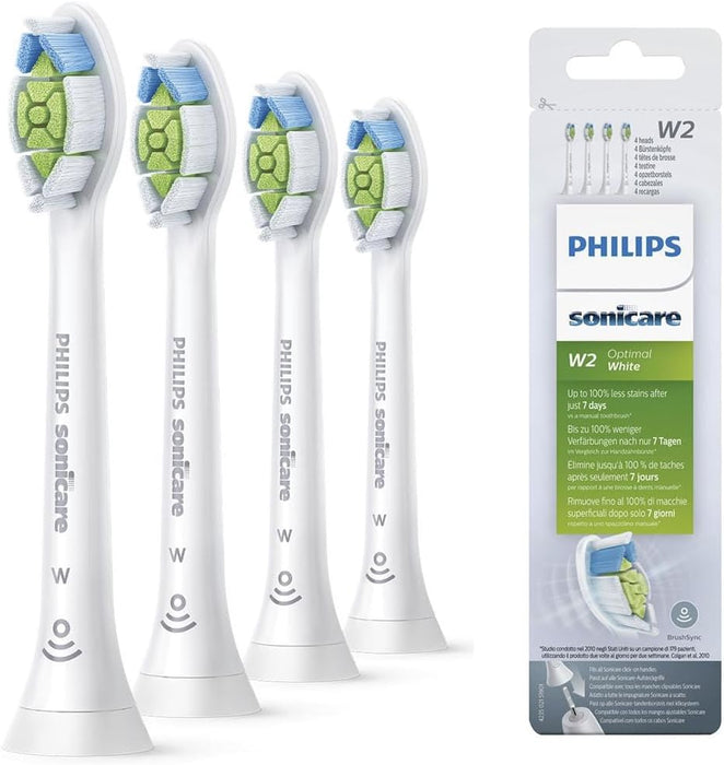 Philips Sonicare Original W2 Optimal Weiß Standard-Schallzahnbürstenköpfe - 4er-Pack in Weiß