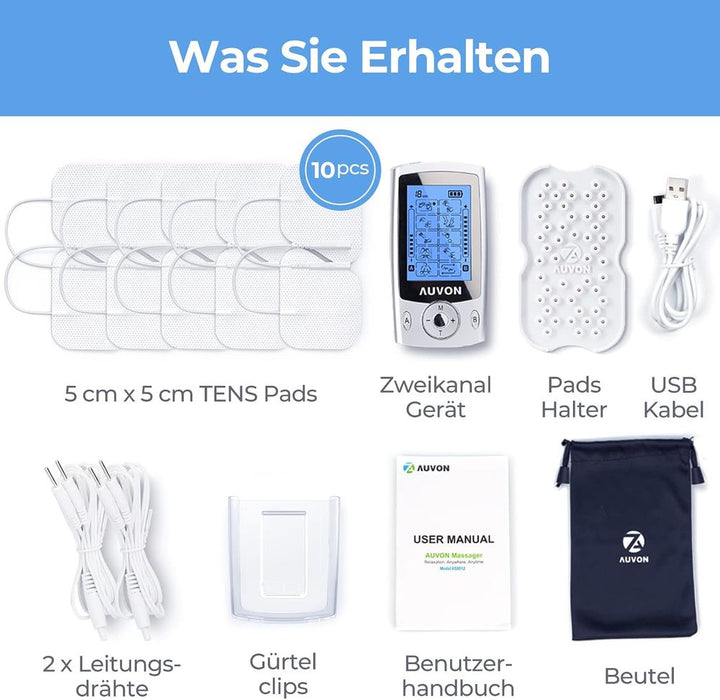 AUVON AS8012244 TENS-Gerät mit 20 Modi