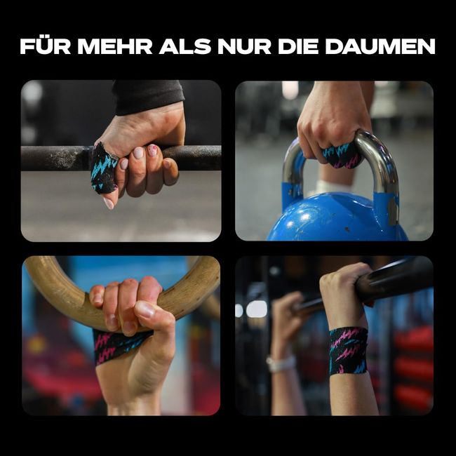 SPORTTAPE Hook Grip Daumentape – 3 Rollen - 3,8 cm x 4,8 Rosa
