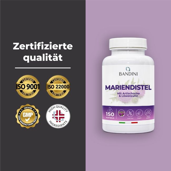 Bandini Mariendistel Artischocke und Löwenzahn-Komplex Kapseln