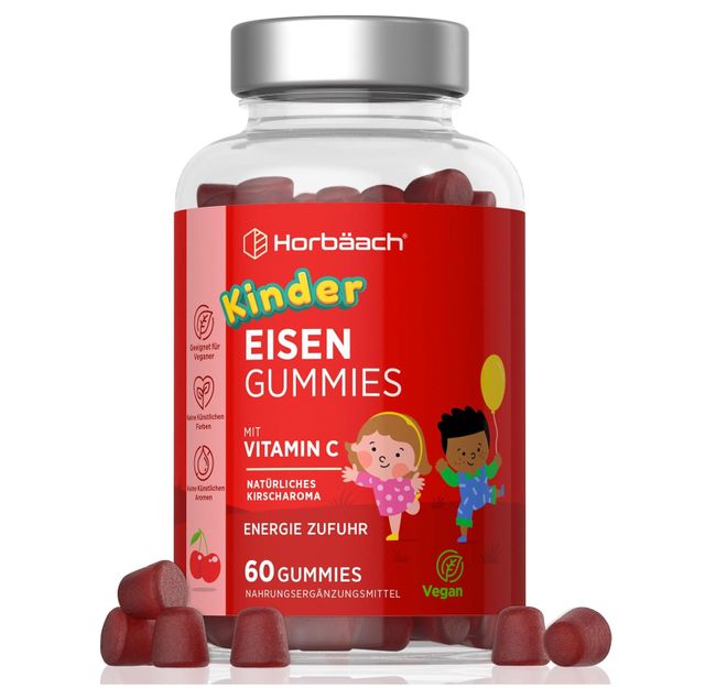 Horbaach Kinder Eisen Vitamin C Gummibärchen