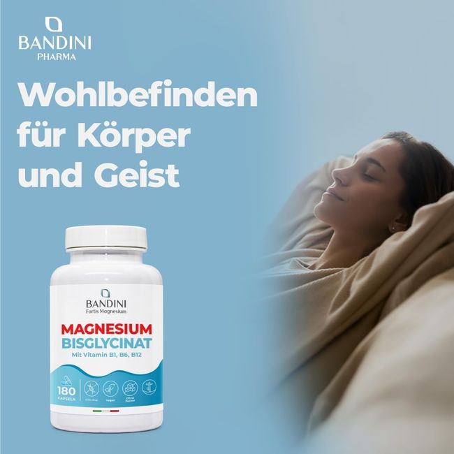 Bandini Magnesiumglycinat + Vitamin B1, B6, B12 Kapseln