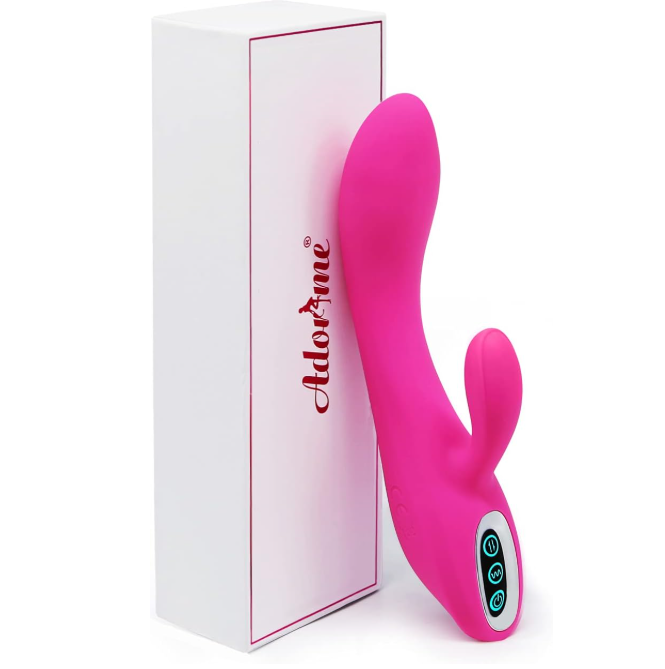 Adorime Rabbit-Vibrator mit sieben Modi in Rosa