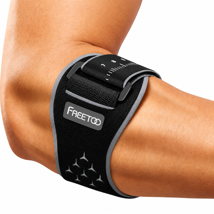 FREETOO Tennisarmbandage mit Gelpolster S/M