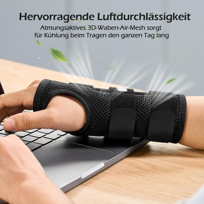 FREETOO lange Handgelenkstütze rechts M grau