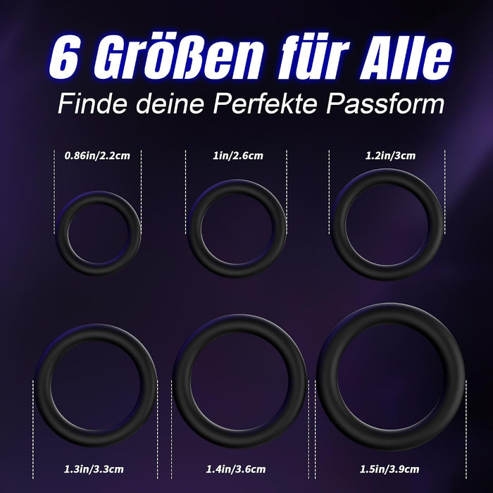 HIVEFUN Silikon-Penisringe Set Schwarz