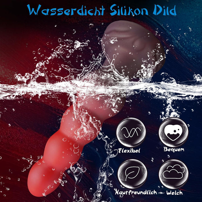 Laphwing Silikon-Dildo mit vier abgestuften Abschnitten, 18,5 cm