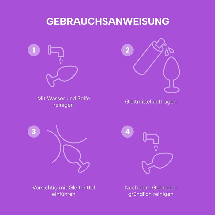 MySecretCase Metall-Analplug mit Herzbasis
