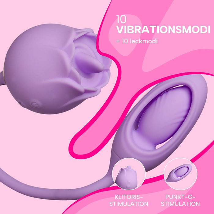 MySecretCase Rosalba Zungenstimulator mit Vibrations-Ei
