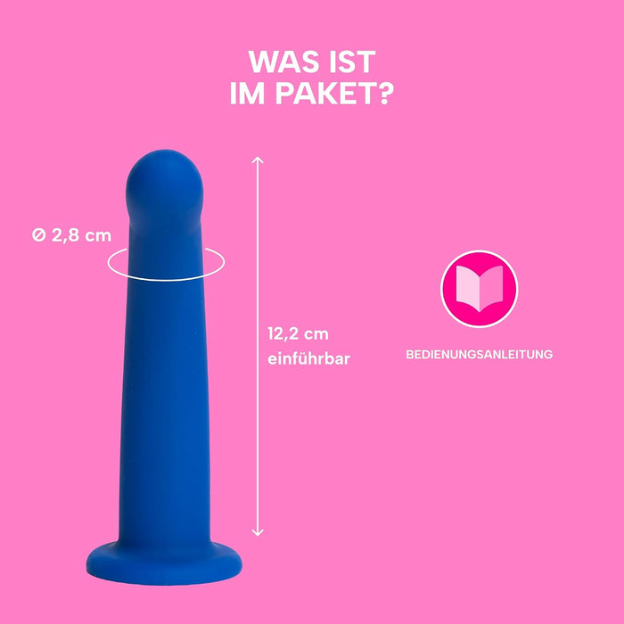MySecretCase gebogener Silikon-Dildo Blau