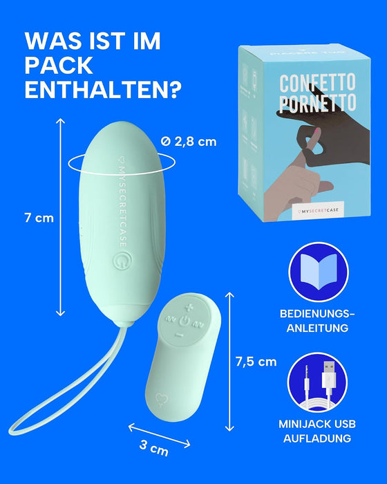 MySecretCase kompaktes Vibrations-Ei 7 Programme