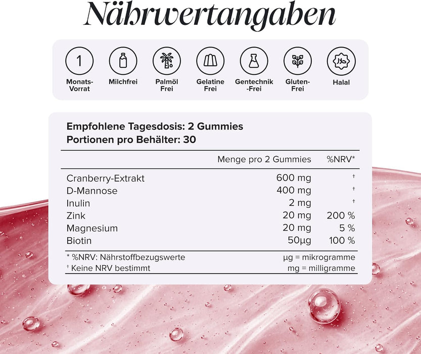 Novomins Cranberry und D-Mannose