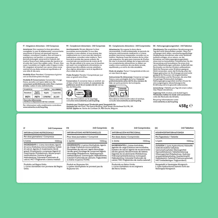Nutravita L-Lysin 1.100 mg