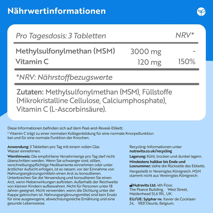 Nutravita MSM mit Vitamin C