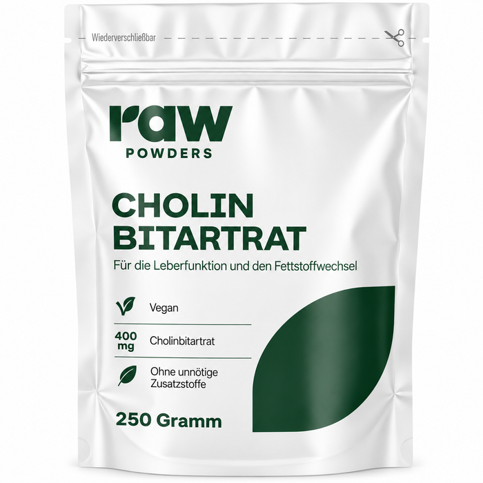 Raw Powders Cholinbitartrat Pulver, 250 g
