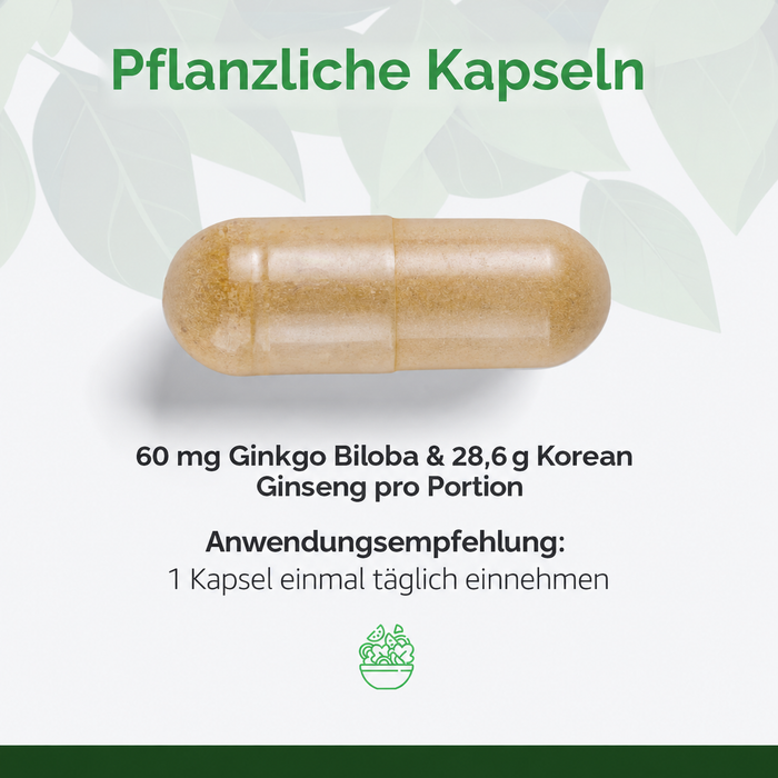 Raw Powders Ginkgo mit koreanischem Ginseng