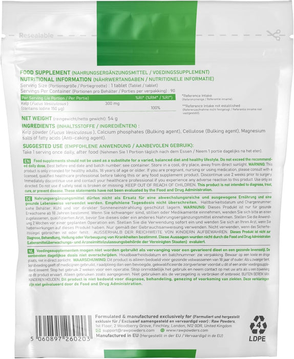 Raw Powders Kelp mit Jod