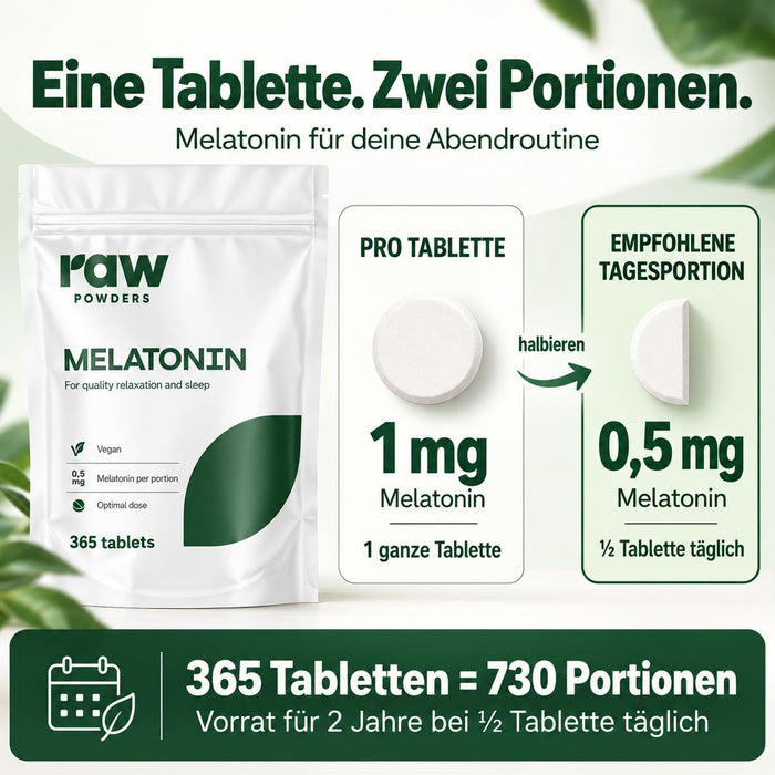 Raw Powders Melatonin 1 mg