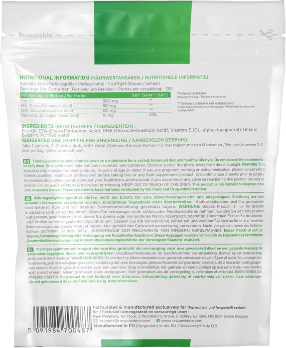 Raw Powders Omega-3 Fischöl