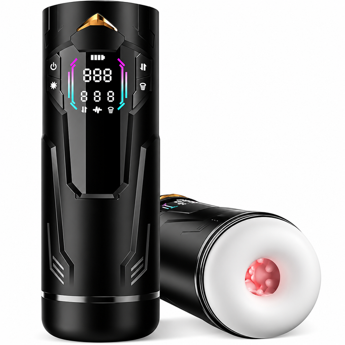 VIJISA Masturbator mit sieben Teleskop-, Saug- und Vibrationsmodi
