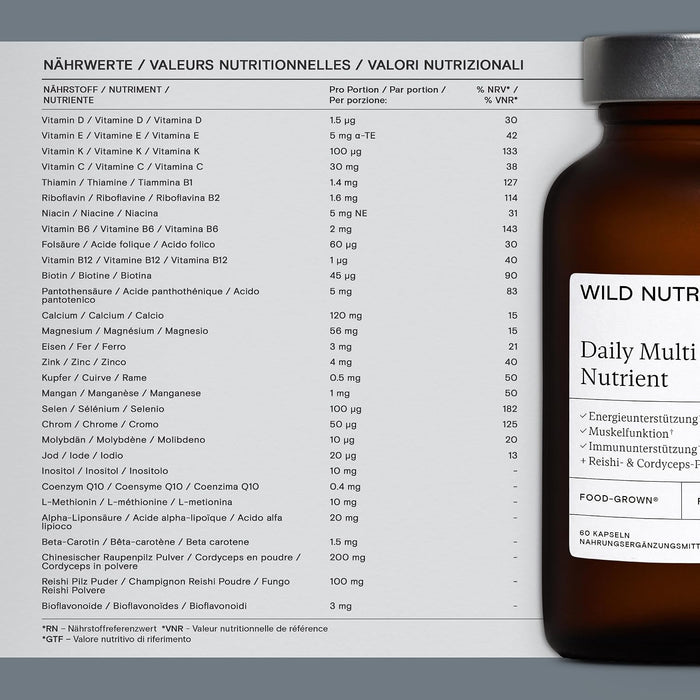 Wild Nutrition Food-Grown Daily Multi Nutrient for Men
