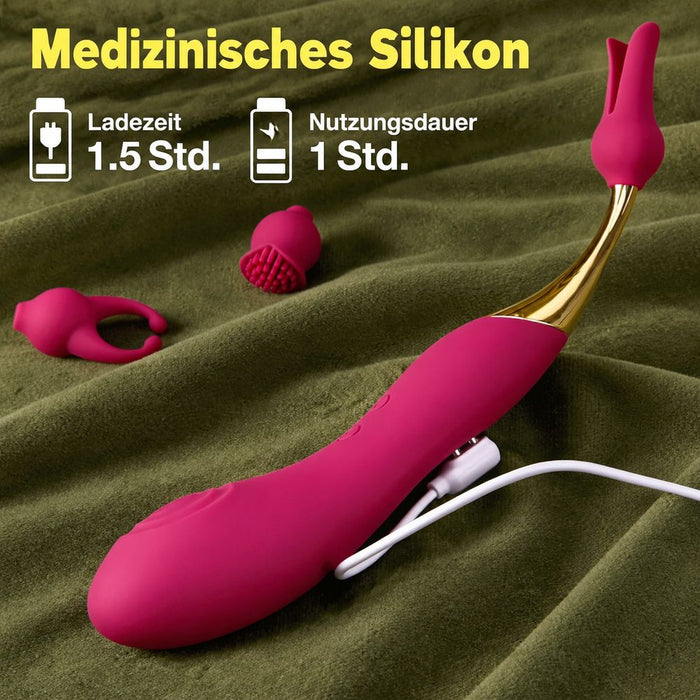 SVAKOM TITI 3-in-1-Vibrator mit App-Steuerung und drei Aufsätzen