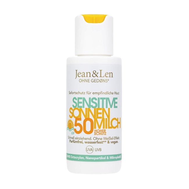 Jean & Len Sensitive Sonnenmilch LSF 50 wasserfest