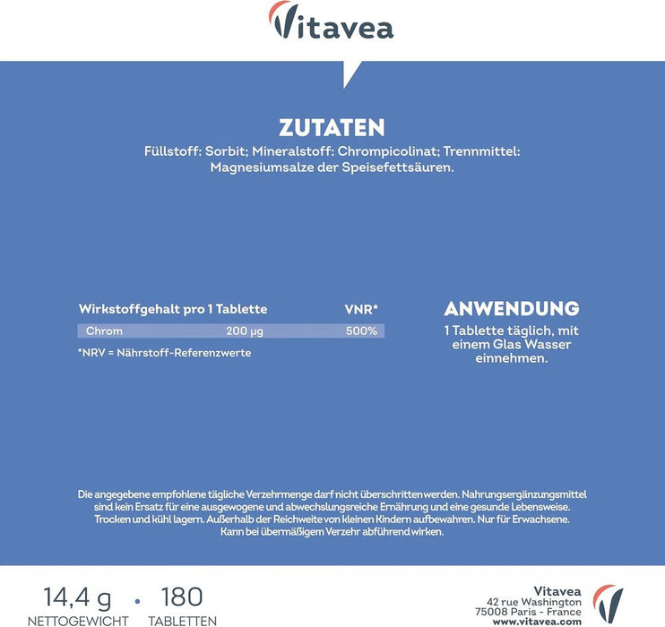 Vitavea Chrompicolinat 200 µg