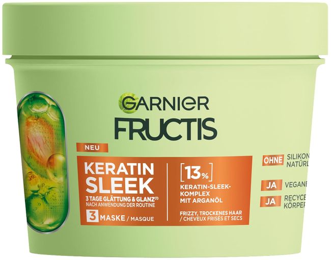 Garnier Fructis Keratin Sleek Maske Haarmaske