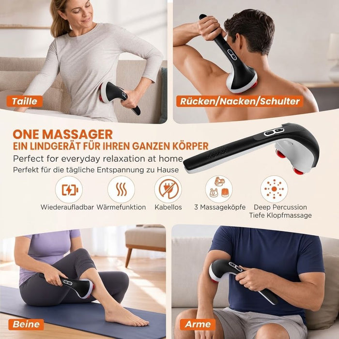Snailax Akku-Doppelkopf-Massagegerät SL-498