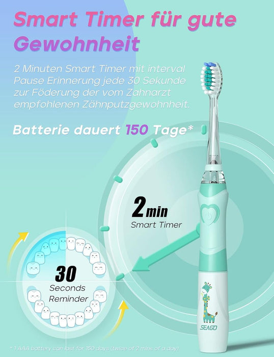 SEAGO Kinderzahnbürste SG-977, grün
