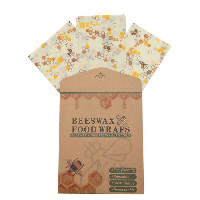 3er Set Bienenwachstücher Größe L,M,S - Wachstücher 100% Natürliche Inhaltsstoffe - Die Wiederverwendbare Alternative zu Frischhaltefolie