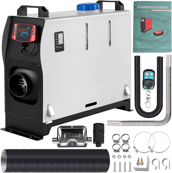 12V Diesel Lufterhitzer, 5KW Standhezung Diesel, Luft Standhezung, Dieselheizung 1 Luftauslass, Air Diesel Heizung mit Schalldämpfer, Air Standheizung