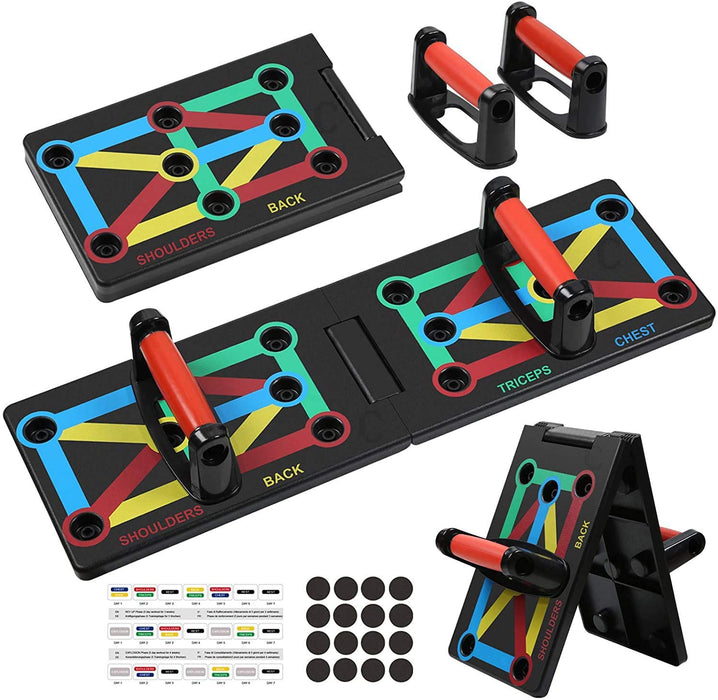 12 in 1 Faltbare Push Up Rack Board mit Handgriff für Muskeltraining Effektiv Formen