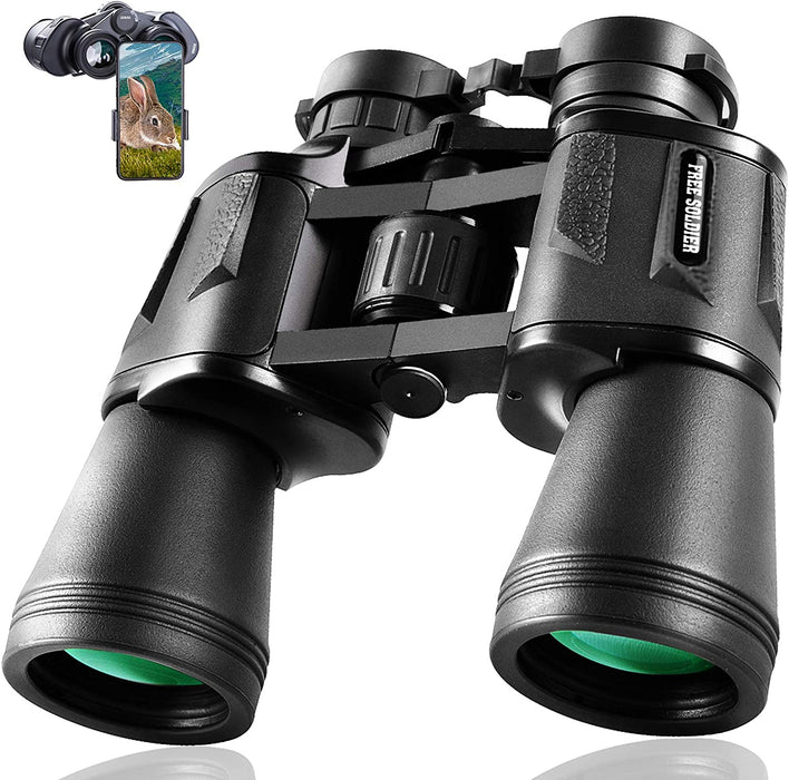 20x50 Fernglas - Fernglas Erwachsene mit Nachtsicht bei Schwachem Licht, BAK4 Prism FMC-Objektiv Kompaktes Ferngläser mit Smartphone-Adapter