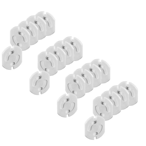 20x Kindersicherung fuer Steckdose mit Drehmechanik - Steckdosensicherung Baby Kleinkind