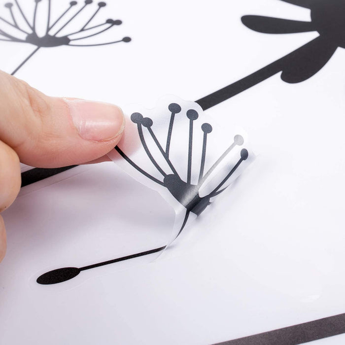 2 Stück Schwarz Wandtattoo Pusteblumen für Wanddeko,XXL Groß Löwenzahn Blumen Pflanzen Wandsticker Wandaufkleber Kleben Aufkleber Wandbilder für Wohnzimmer Schlafzimmer Vorraum Flur Fenster 165X130cm