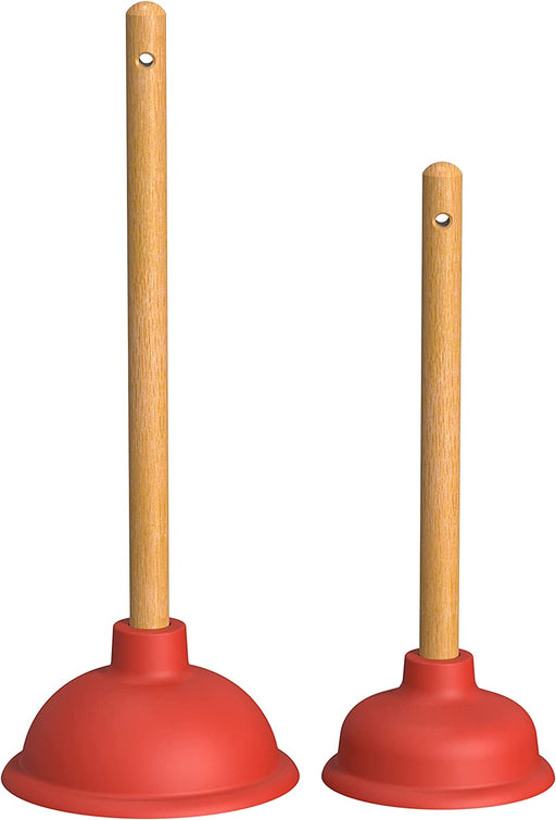 2er Set Saugglocke - Ausgussreiniger 110 & 140 mm - Pümpel mit starker Saugleistung - Pflegeleichter Pömpel - Abflussstampfer mit kraftvollem Gummi-Kolben