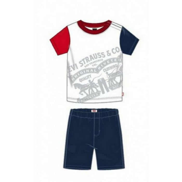 Baby-Sportset Levi's Color Block Tee Weiß