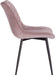 Esszimmerstühle 2er Set Küchenstuhl Polsterstuhl Wohnzimmerstuhl Sessel mit Rückenlehne, Sitzfläche aus Samt, Metallbeine, Rosa
