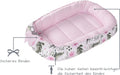 5 teilig Babynestchen Set Babynest 90x50 herausnehmbarer Einsatz Bett Kuschelnest Krabbeldecke Medi Partners für Babys Neugeborene 100% Baumwolle