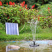 6.5W Solar Springbrunnen Eingebaute1500 mAh Batterie Upgraded Solar Teichpumpe Wasserpumpe Solar Schwimmender Fontäne Pumpe mit 6 Fontänenstile 
