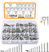 640PCS M3 M4 M5 Bohrschrauben Schnellbauschrauben 304 Edelstahl A2-70 Schrauben Set Flachkopf Blechschrauben Kreuzschlitzschrauben