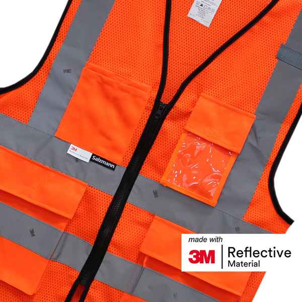 Arbeitsweste für Herren Salzmann 3M Reflektierend Leggings Taschen (Refurbished A+)
